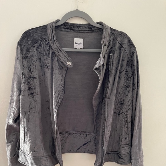 Gorgeous BLUE/GREY biker jacket . - Picture 4 of 4